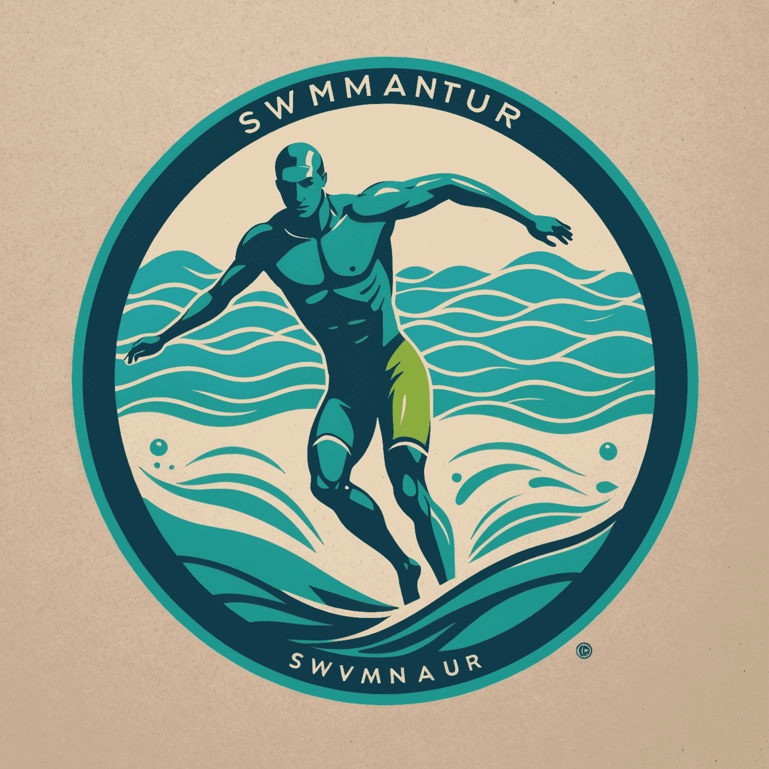 Swimnatur logo featuring a stylized swimmer in blue and green tones, reminiscent of water and nature