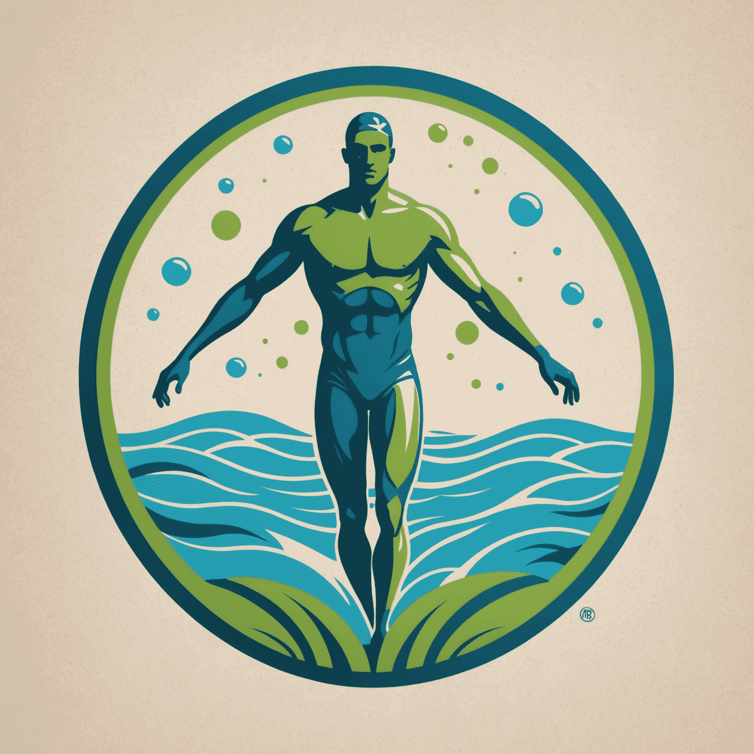 Swimnatur logo featuring a stylized swimmer in blue and green tones, reminiscent of water and nature