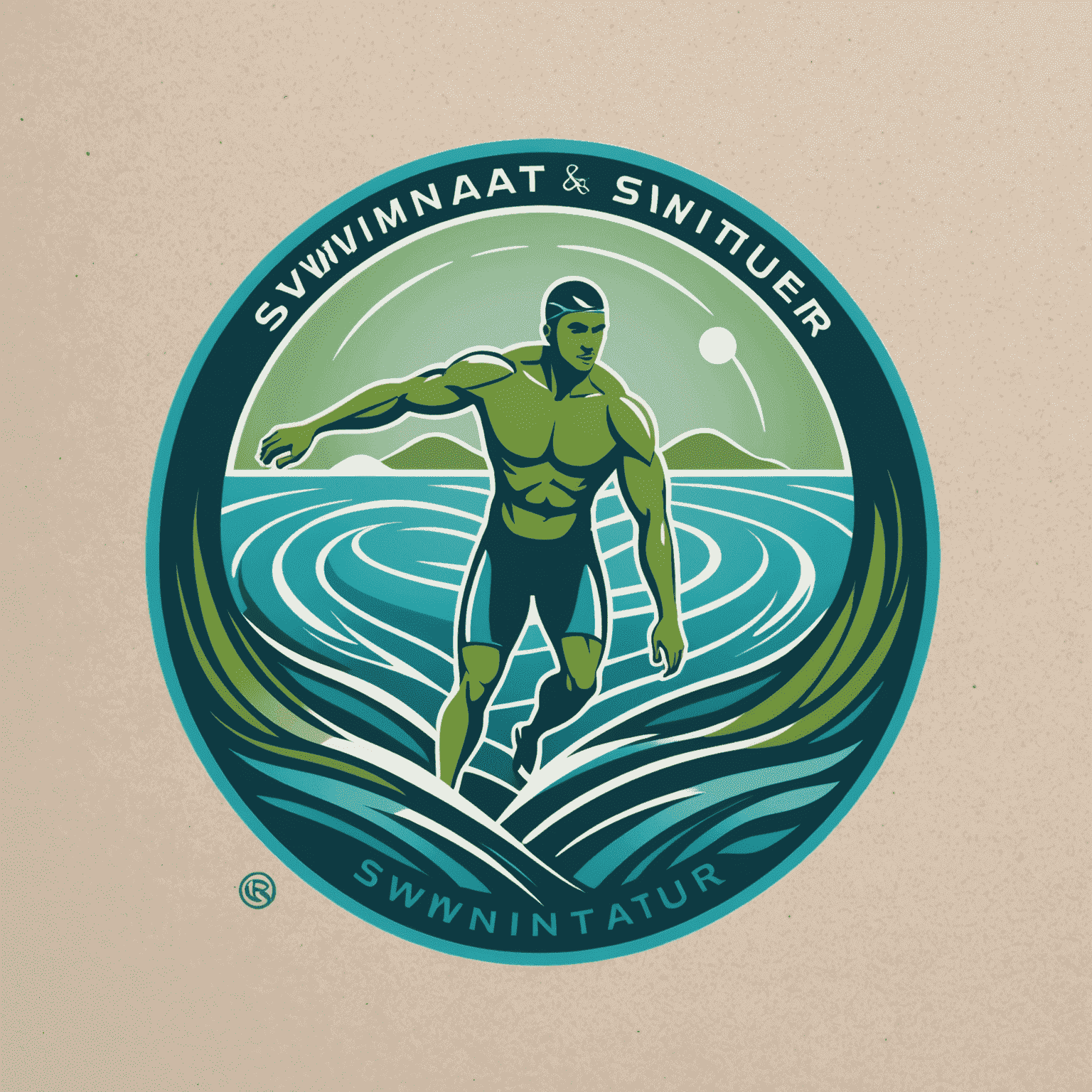 Swimnatur logo featuring a stylized swimmer in blue and green tones, reminiscent of water and nature